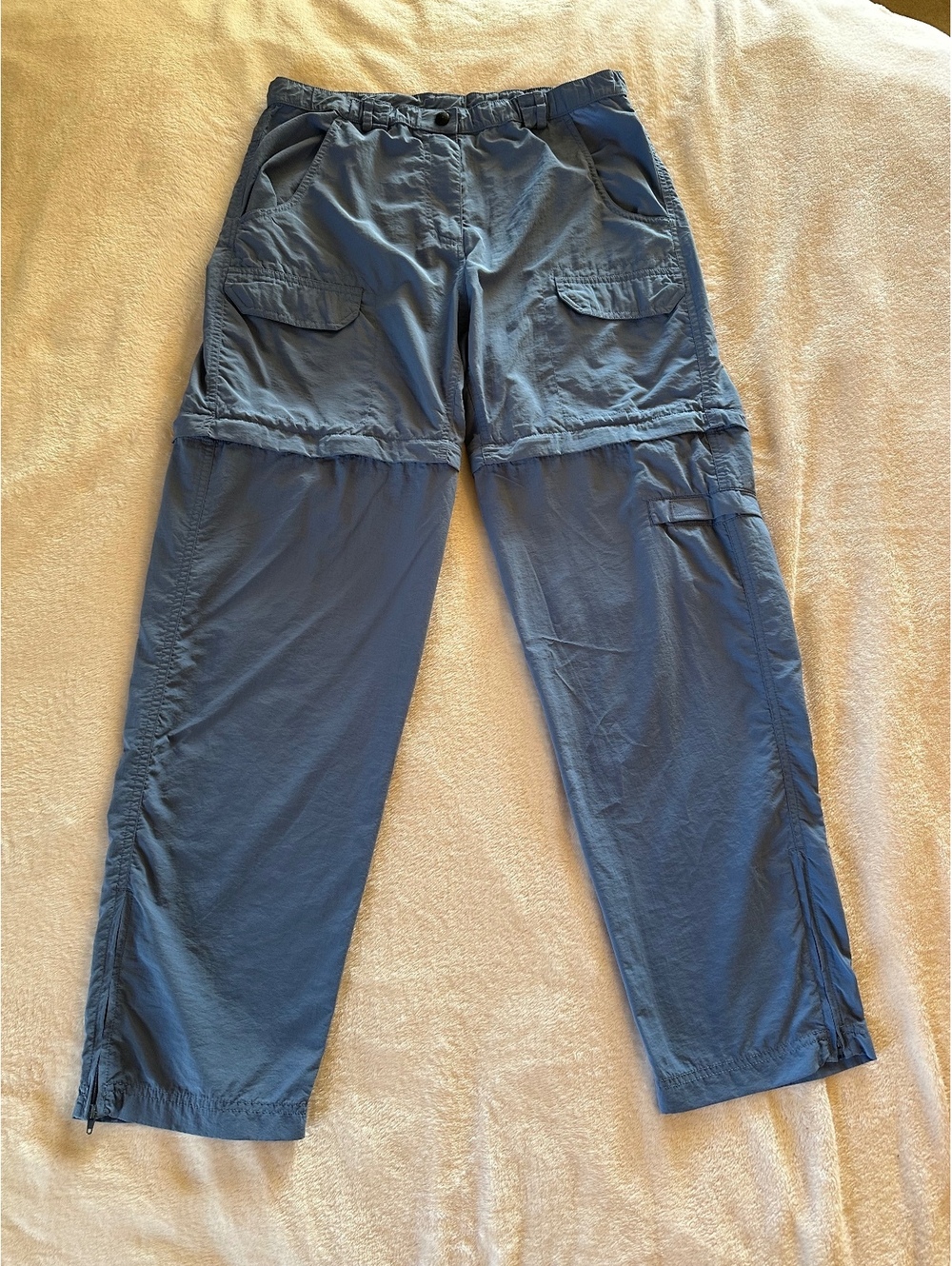 Convertible Zip-Off Cargo Hiking Pants – Slate Blue, Women's Size Medium (M)